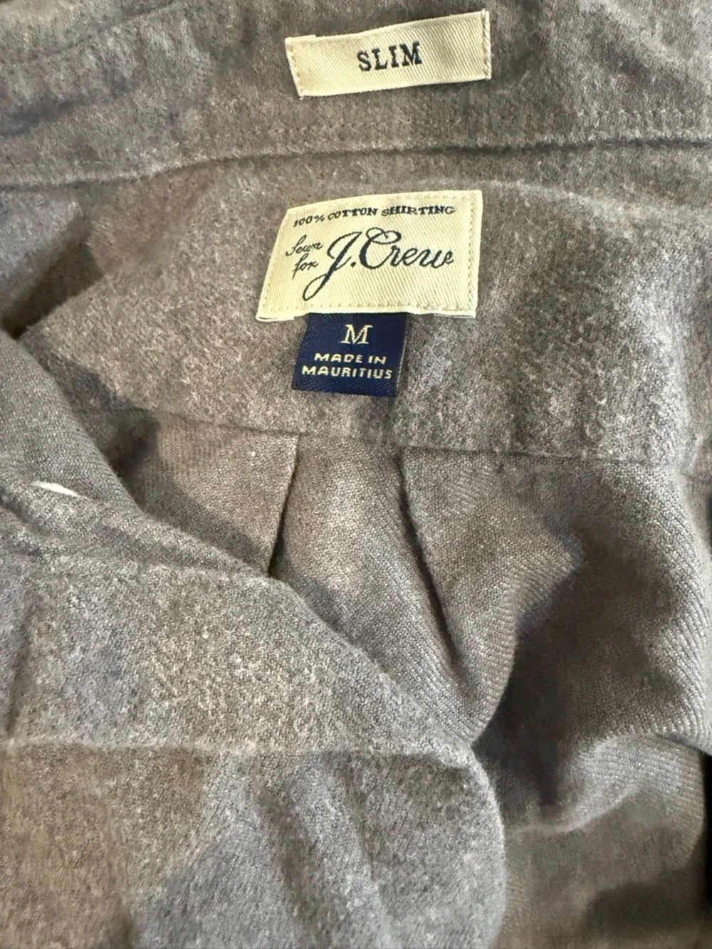 J. Crew Dark Gray Wool-Cotton Knit Top with White Buttons M